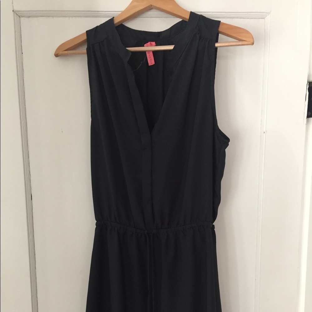 Dark grey short dress from boutique in Charlotte.